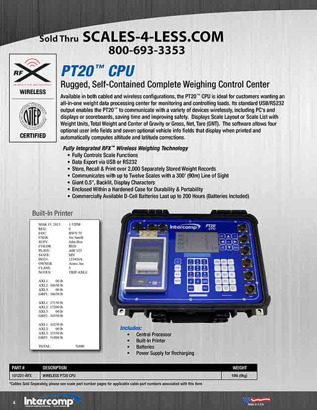 PT 20 CPU With Printer and Charger 101221-RFX 