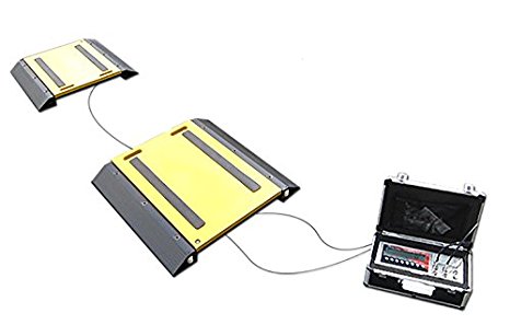 Optima Heavy Duty Portable Vehicle Axel Scale Pads, 50,000 Lb. x 20 Lb, Set  of 2 Pads